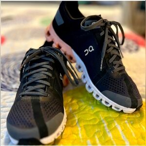 On Running Black and Dark Gray Athletic Shoes